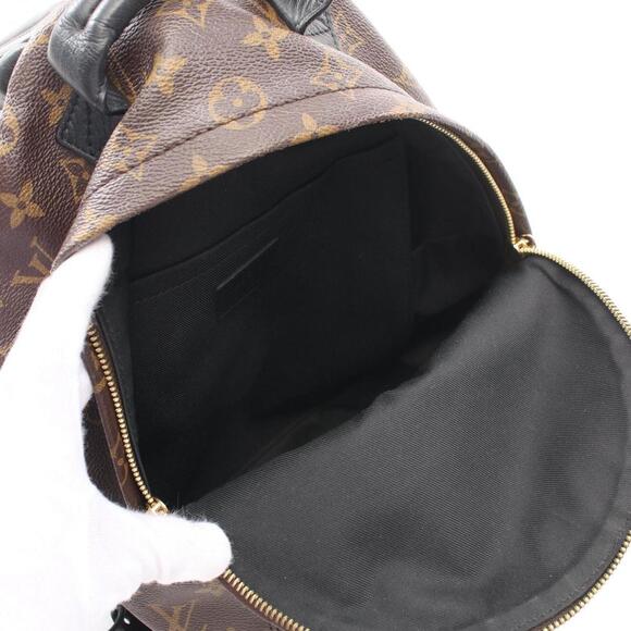 LOUIS VUITTON Black Monogram Leather Backpack - Picture 4 of 11
